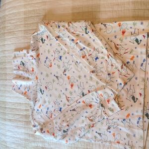 hanna Andersson Medium size 120 children's EUC cotton turtleneck with snowmen